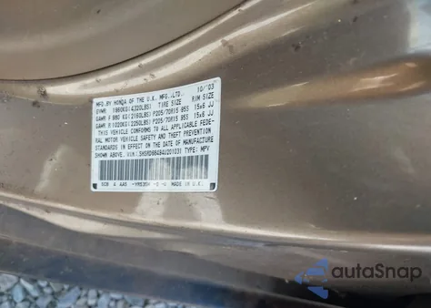 2004 Honda Cr-V Lx z USA, uszkodzony, nr VIN SHSRD68494U201031